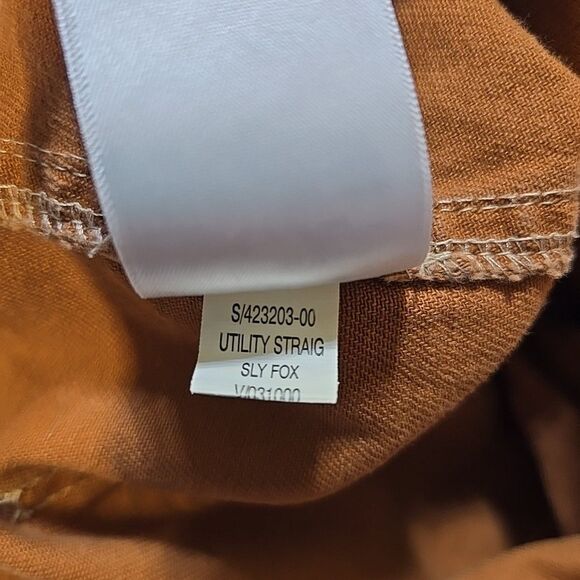 Old Navy High Rise Straight Camel Color Carpenter Style Jeans Size 4 Utility - Picture 7 of 10